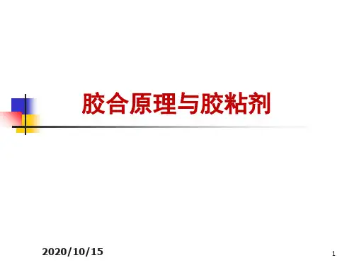 胶黏剂—胶合原理与胶粘剂 ppt课件