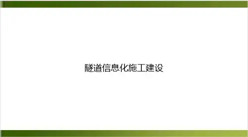 隧道信息化施工建设PPT课件