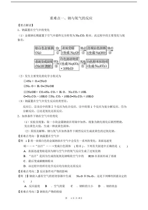重难点一钠与氧气的反应.docx