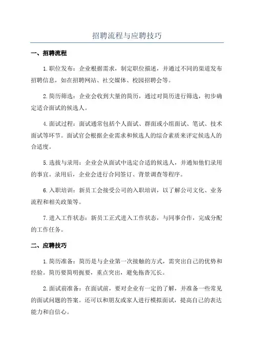 招聘流程与应聘技巧