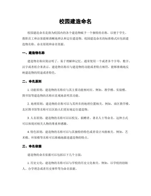 校园建筑命名