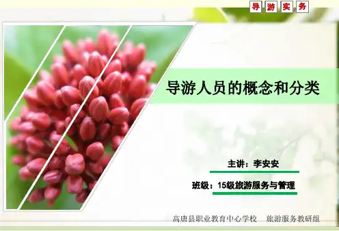 1导游人员的概念和分类ppt课件
