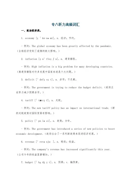 专八听力高频词汇