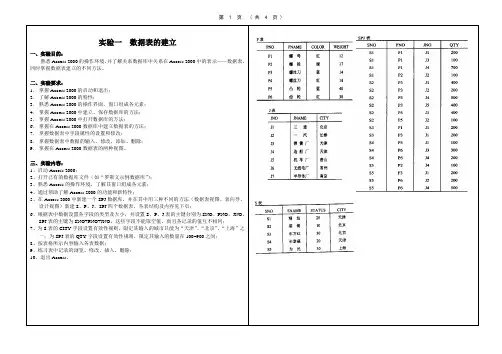 数据库上机实验