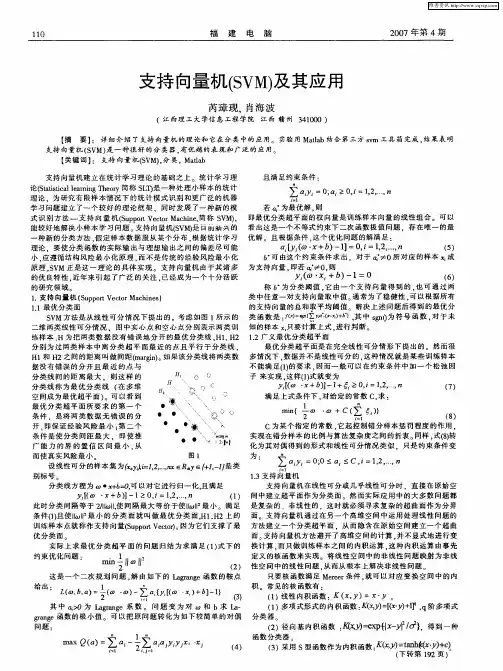 支持向量机(SVM)及其应用