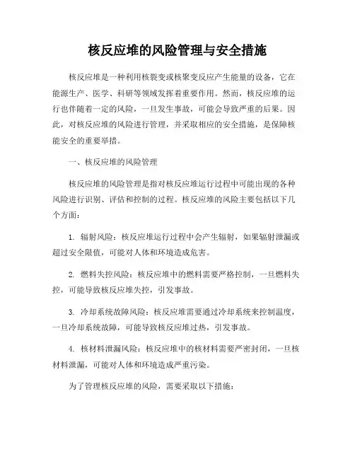 核反应堆的风险管理与安全措施