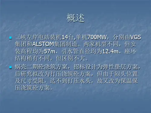 三峡左岸电站蜗壳混凝土