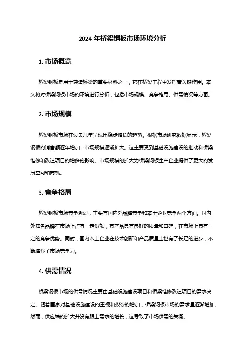 2024年桥梁钢板市场环境分析