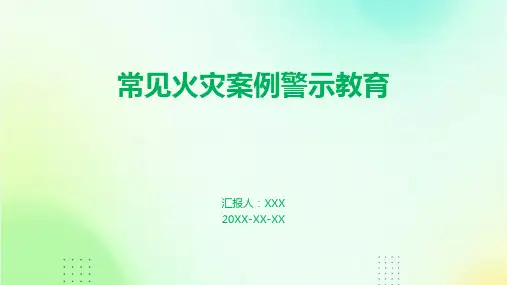 常见火灾案例警示教育PPT课件