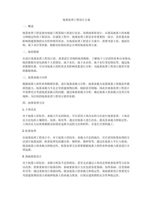 地基处理工程设计方案
