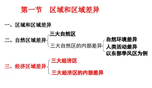 高中地理-1.1.3中国三大经济地带的区域差异