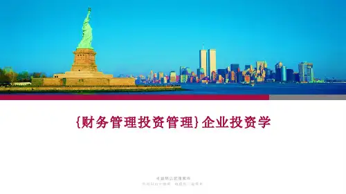 {财务管理投资管理}企业投资学