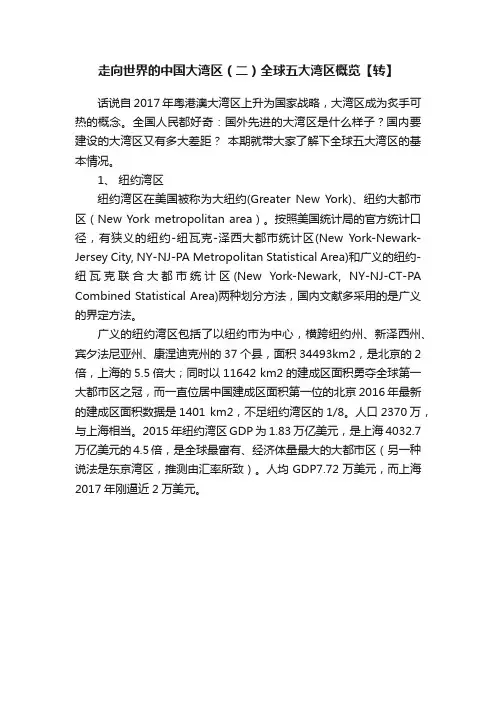 走向世界的中国大湾区（二）全球五大湾区概览【转】