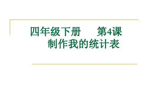 华中师大版四年级下册信息技术4.制作我的统计表课件