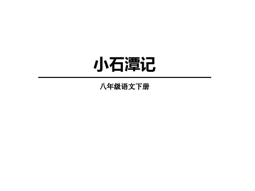 人教版 八年级下册语文 第三单元第10课小石潭记(共33张PPT)