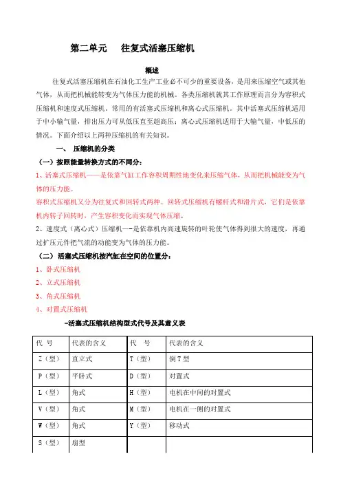往复式压缩机考题
