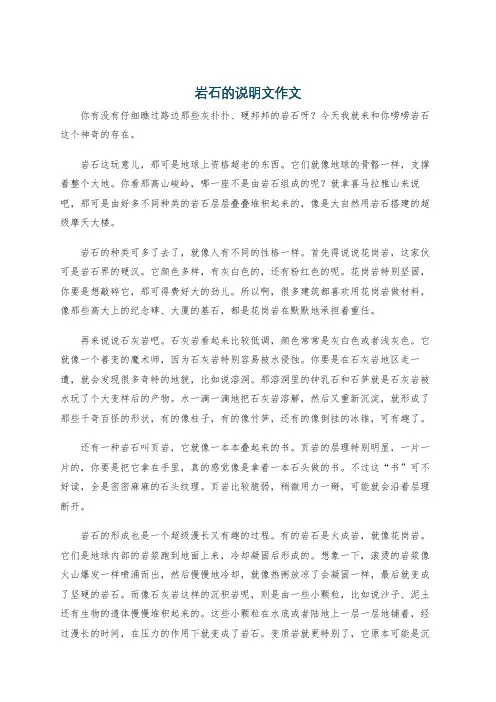 岩石的说明文作文