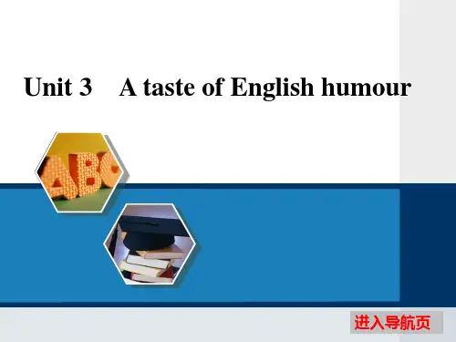 必修四Unit 3 A taste of English humour