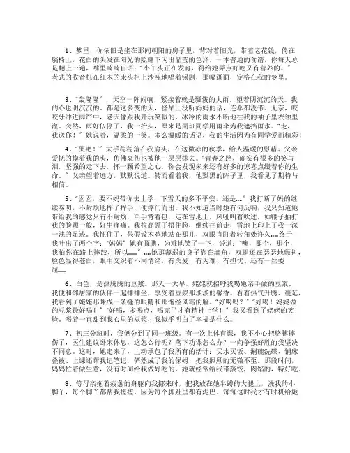 细节描写的精彩片段