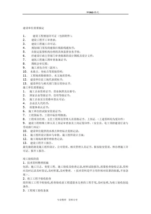 监理开工前需要哪些资料
