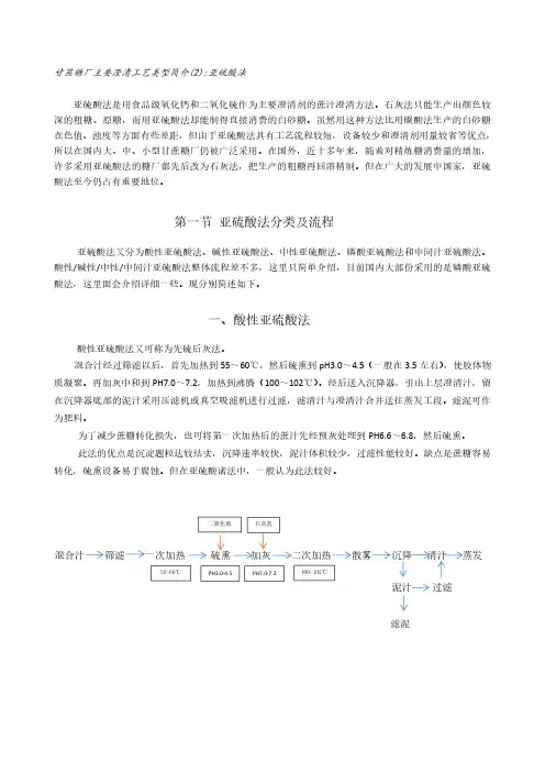 甘蔗糖厂主要澄清工艺类型简介(2)亚硫酸法