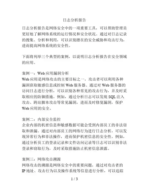 日志分析报告