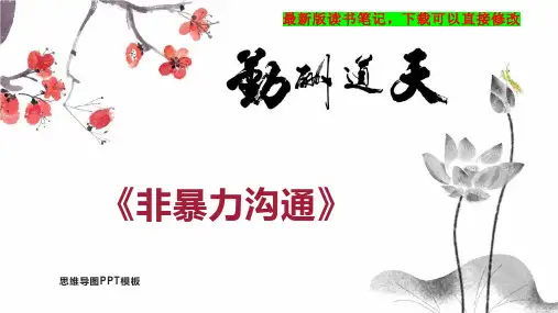 《非暴力沟通》读书笔记思维导图PPT模板下载
