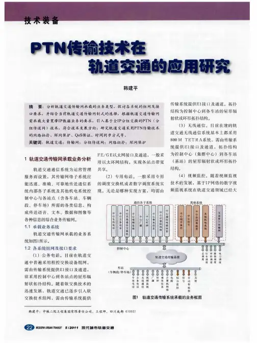 PTN传输技术在轨道交通的应用研究