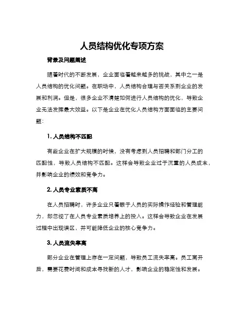 人员结构优化专项方案