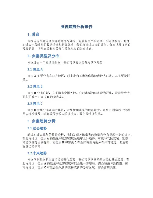虫害趋势分析报告