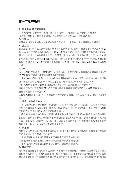 事业单位考点-经济热词(一)