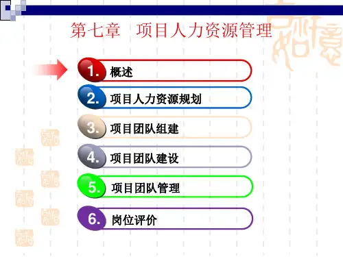 第7章项目人力资源管理ppt课件