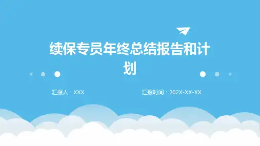 续保专员年终总结报告和计划PPT
