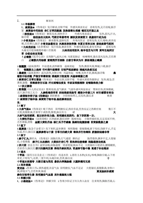 方剂学记忆技巧.