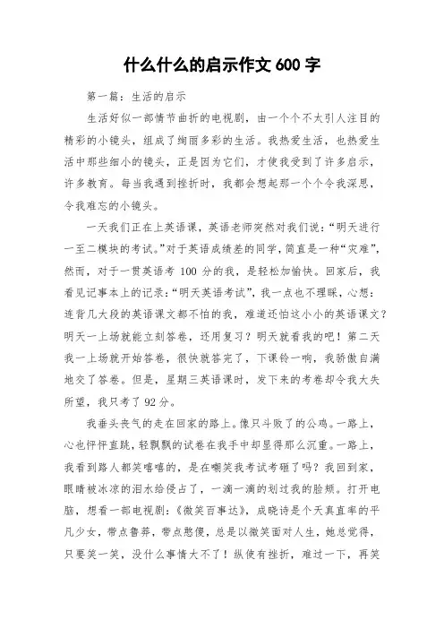 什么什么的启示作文600字_作文