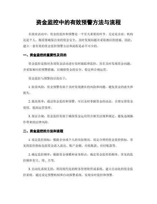 资金监控中的有效预警方法与流程