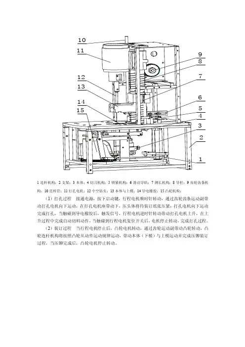全自动装订机结构图