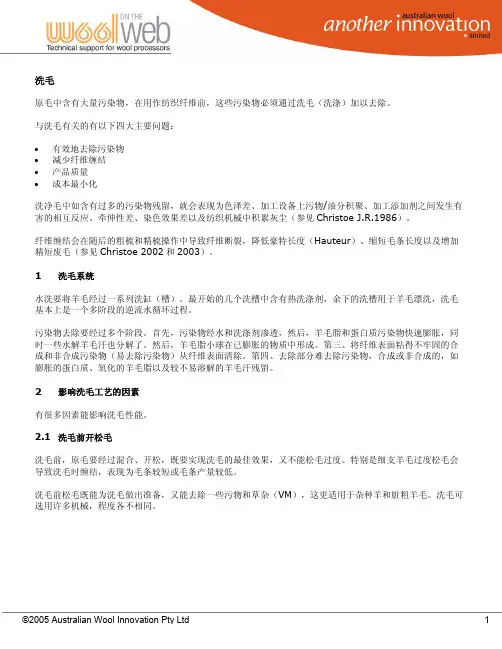 AWI WOOL LAB 洗毛工艺
