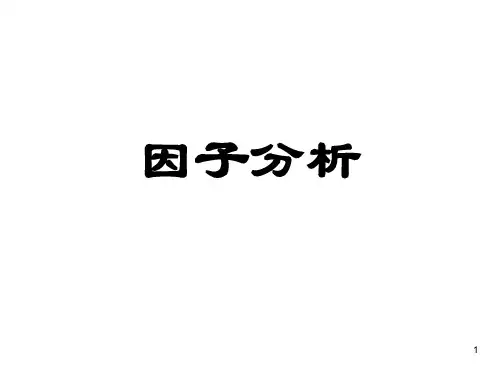 6-2因子分析ppt课件