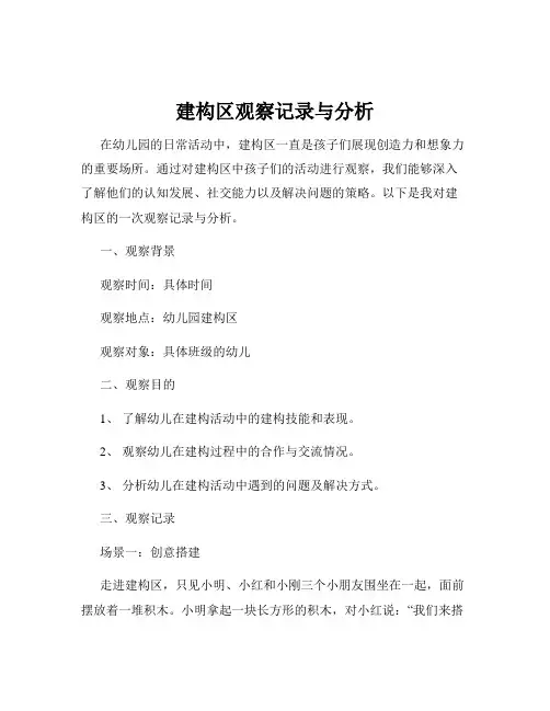 建构区观察记录与分析