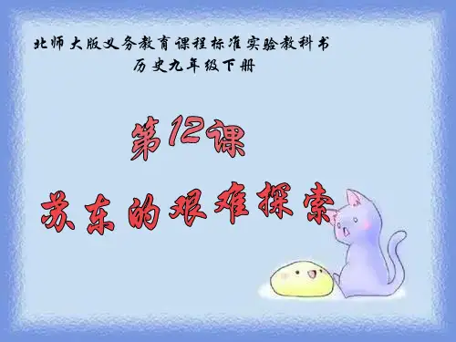 历史九下第12课《苏东的艰难探索》ppt