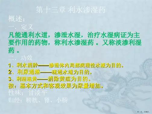 第十三章-利水渗湿药