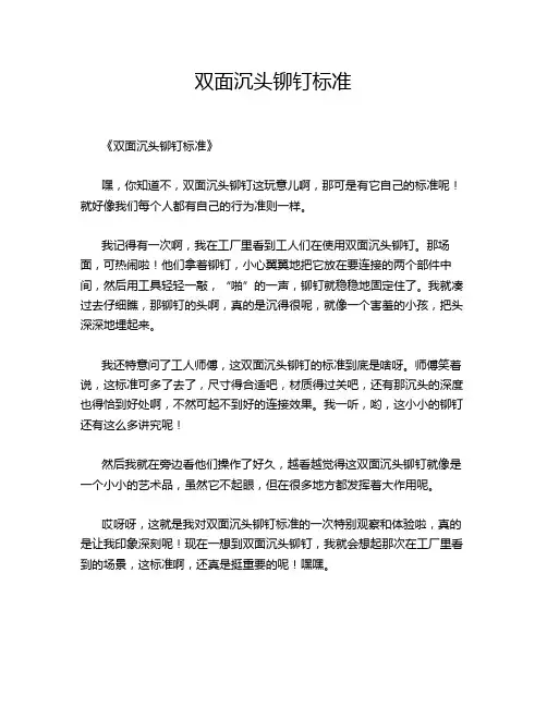 双面沉头铆钉标准