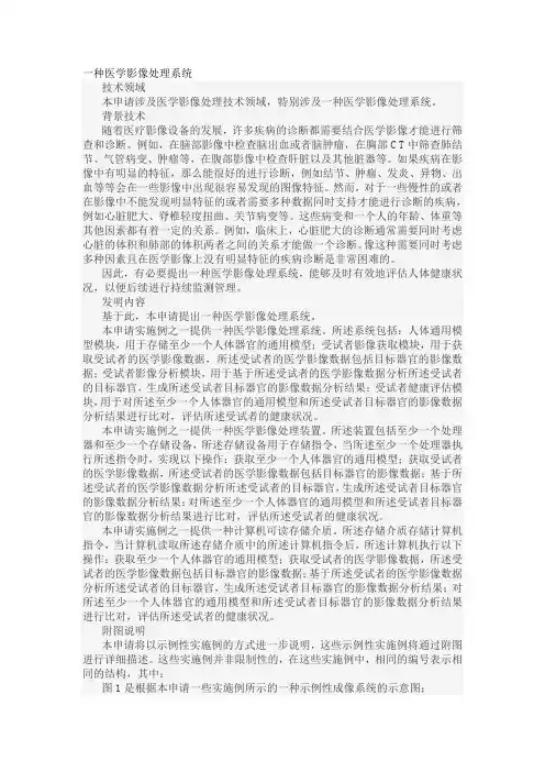 一种医学影像处理系统发明专利