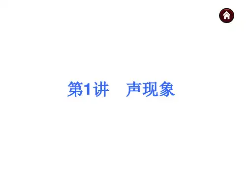 2014中考物理第一轮复习课件1声现象