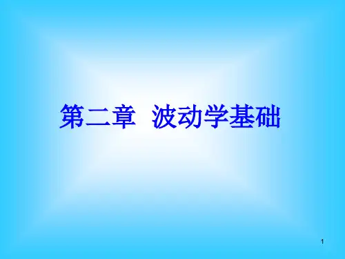 大学物理振动和波动第二章波动学基础