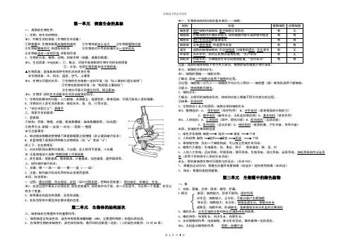 (苏教版)生物复习总提纲