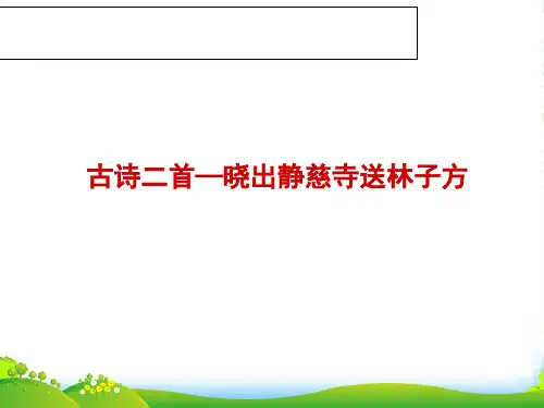 部编人教版语文二年级下册 《晓出净慈寺送林子方1》-优课件课