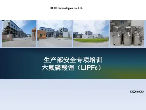 化学品安全技术说明书之六氟磷酸锂( LiPF6)