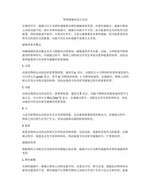 物理碰撞知识点总结
